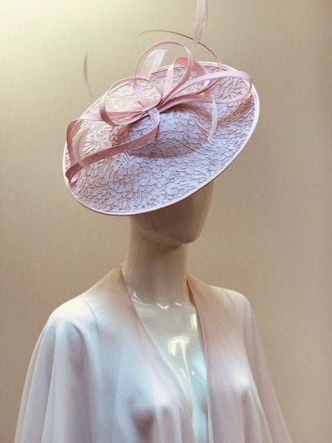 Silver and pink wedding hats store